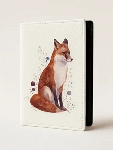 Обложка на паспорт DARI DARI «Лиса», мягкий кожзам
