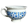 Чашка для чая ручной работы Slowday Ceramics в голубой цветочек «Винтаж», полуфарфор, 250 мл, превью фото 2