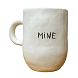 Кружка ручной работы высокая «Mine» с сердечком, белая, полуфарфор, 300 мл, превью фото 2