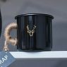 Эмалированная кружка «‎Golden Deer», чёрная, 400 мл, превью фото 3