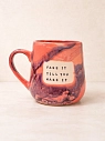 Кружка ручной работы Тата вытворяет/NF ceramics «Fake it till you make it», фиолетовая, керамика, 600 мл, превью фото 1