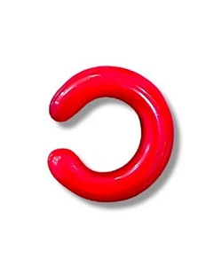 Кафф глянцевый Лампджой, стекло, ярко-красный