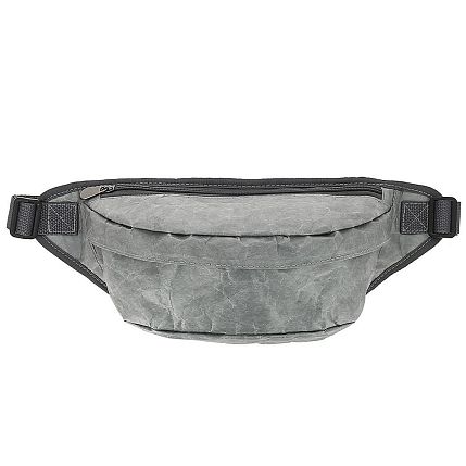 Поясная сумка Ranzel Bags «Baggy Gray», тайвек, серая, фото 1.