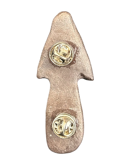 Брошь ручной работы Корсак «Гриб», коричневая, керамика, фото 2.