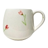 Кружка ручной работы Катя Вебер с тюльпанами, белая, керамика, 250 мл, превью фото 1