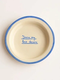 Тарелка ручной работы Йеллоускуп «You're my best dessert», керамика, 19 см
