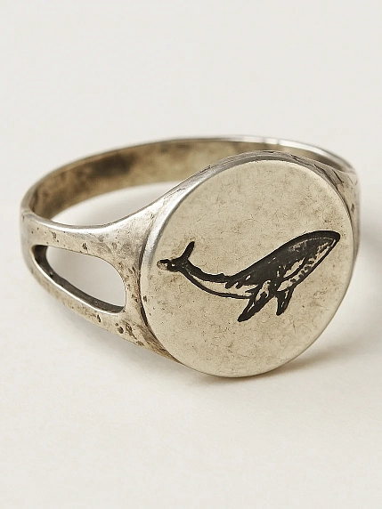 Перстень из нейзильбера «Кит», фото 1.