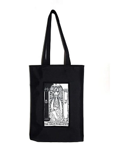 Сумка шоппер Интроверт «Таро. Верховная жрица», чёрный