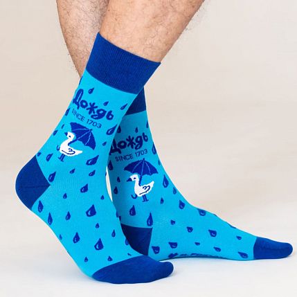 Носки «Основан в 1703 году», р-р 42-46, голубые, фото 3.