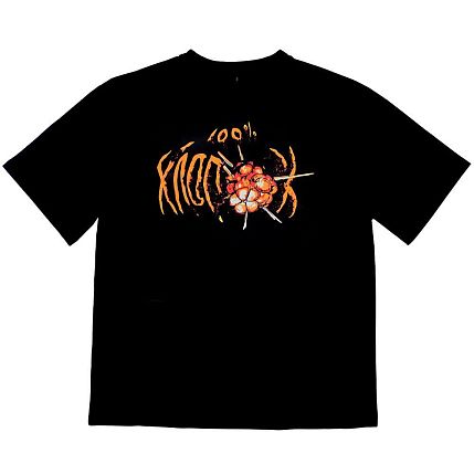 Оверсайз футболка Barking Store «100% хлопок», 2XL, чёрно-оранжевый, фото 1.