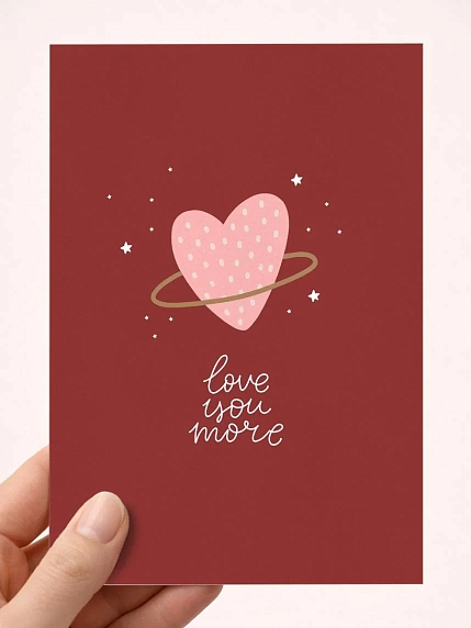 Открытка DARI DARI «Love you more», А6, фото 1.