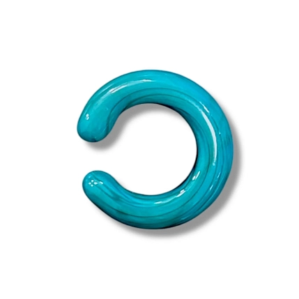 Кафф глянцевый Лампджой, стекло, бирюзовый, фото 1.