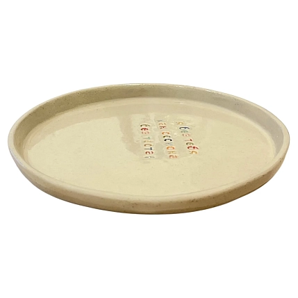 Тарелка ручной работы Йеллоускуп «Я без тебя как сосиска без теста», керамика, фото 4.