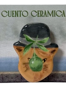 Брошь ручной работы Алиса Меренфельд Котики. Сын человеческий, керамика