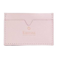 Визитница ручной работы, Kokosina bags, натуральная кожа, розовый