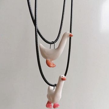 Подвеска ручной работы «‎Гусь»‎, керамика, фото 3.