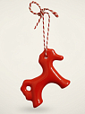 Ёлочная игрушка ручной работы «Лошадка 3д», красная, 8,5 см, превью фото 1