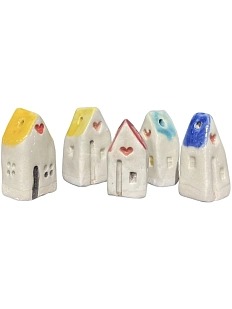 Набор игрушек ручной работы Домики в ассортименте, керамика