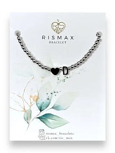 Браслет ручной работы с буквой D и сердцем, нержавеющая сталь