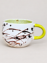 Кружка ручной работы Барыня «Техно», белая с брызгами, с цепью, 380 мл, керамика, превью фото 2