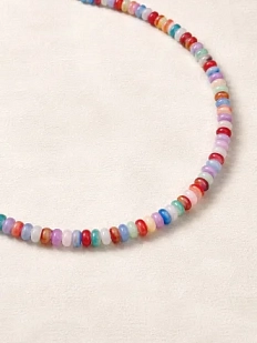Чокер ручной работы Идеальное совпадение «Леденцовый», разноцветный, стеклянные бусины