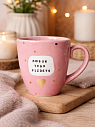 Кружка ручной работы NF ceramics «Люблю тебя, ***», розовая, керамика, 400 мл, превью фото 2