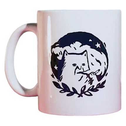 Кружка ШКЯ «Котик с сижкой», керамика, 330 мл, фото 1.