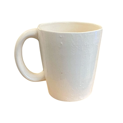 Кружка ручной работы Катя Вебер «Вишенки», белая, полуфарфор, 200 мл, высокая, фото 3.