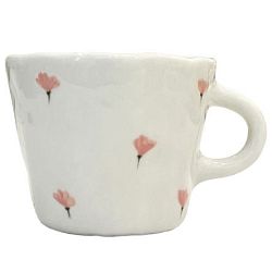 Чашка для чая ручной работы Цветочки розовые, керамика, 250 мл