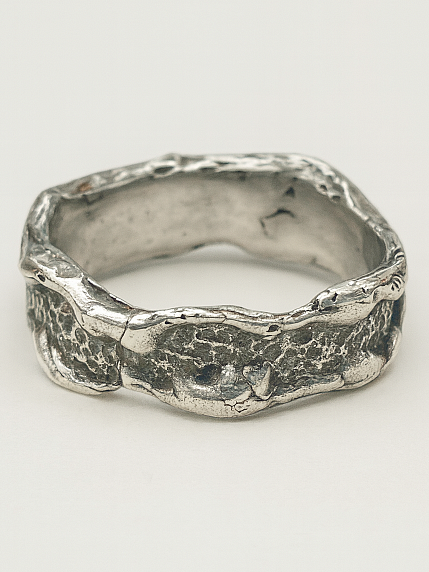 Кольцо из нейзильбера «Оплавленное», фото 1.