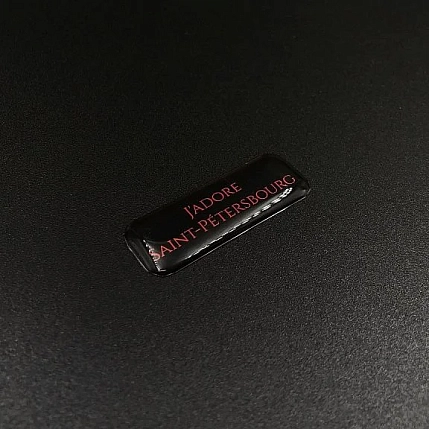 3Д Стикер на телефон Подписные изделия «J'adore», объёмный, красный на черном, фото 4.