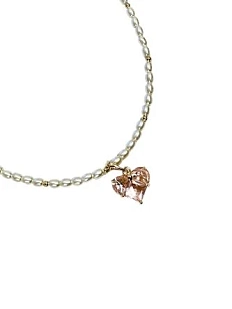 Чокер Жемчужный ручной работы с подвеской-сердцем