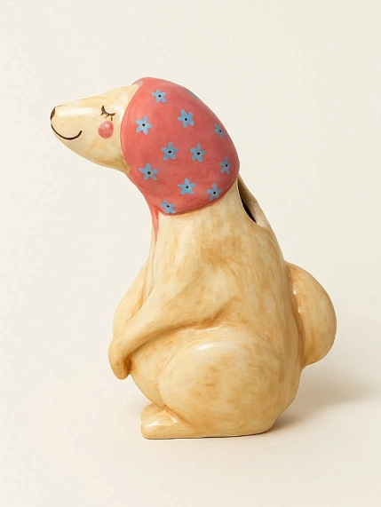 Ваза РиРи керамика «Собака в косынке», керамика, фото 2.