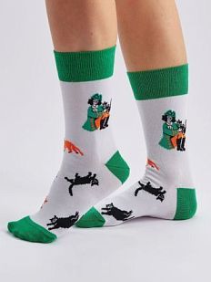 Носки «Когда забыл закрыть окно», р-р 42-46, белые