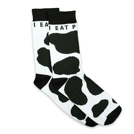Носки Barking Store «I eat plants », р-р 40-45, чёрно-белые, фото 1.