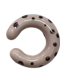 Кафф Лампджой глянцевый, стекло, черничный в горошек