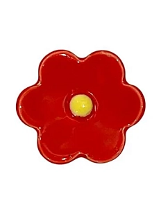 Подставка для украшений ручной работы «Красный цветочек», керамика