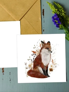 Открытка DARI DARI «Лиса», квадратная