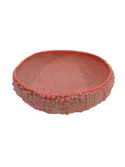 Глубокая тарелка морской ёж ручной работы VELES «Рассвет над Имладрис», фарфор, 500 мл, фото 1.