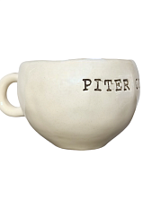 Кружка ручной работы с надписью «Piter one love», керамика, 180 мл