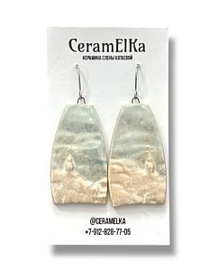 Серьги КерамЕлКа «Город», керамика, блестящие