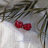 Серьги-гвоздики «Малина», полимерная глина, превью фото 4