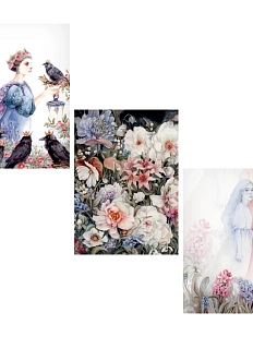 Набор открыток с иллюстрациями Викторовой Оксаны №2, 3 шт.