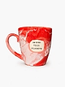 Кружка ручной работы Тата вытворяет/NF ceramics «Люблю тебя, p***ets», красная, керамика, 400 мл, превью фото 1