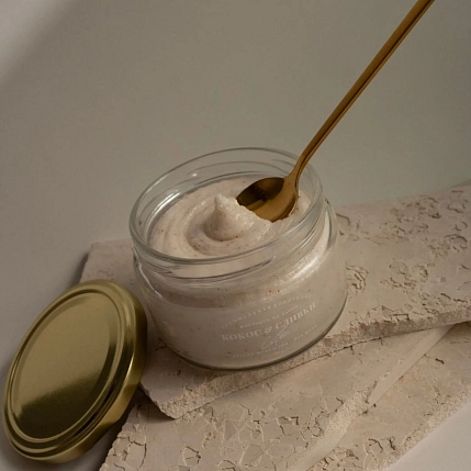 Кремовый скраб для тела Boutique de savon «Кокос Сливки», 250 мл, фото 2.