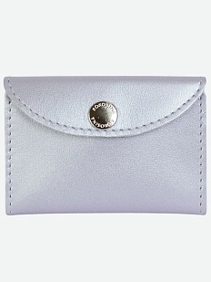 Cкладной кошелёк визитница ручной работы, Kokosina bags, натуральная кожа, северное сияние