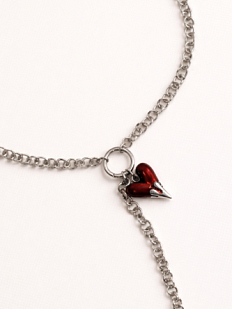 Чокер-цепь галстук с подвеской «Сердце» Migette