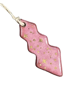 Ёлочная игрушка Верба керамика «Розовая льдинка», керамика