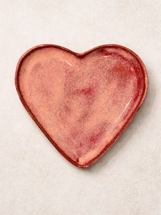 Тарелка ручной работы Идеальное совпадение в форме сердечка, керамика, 12 см