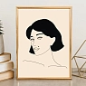 Постер интерьерный «Девушка с каре», А4, превью фото 2
